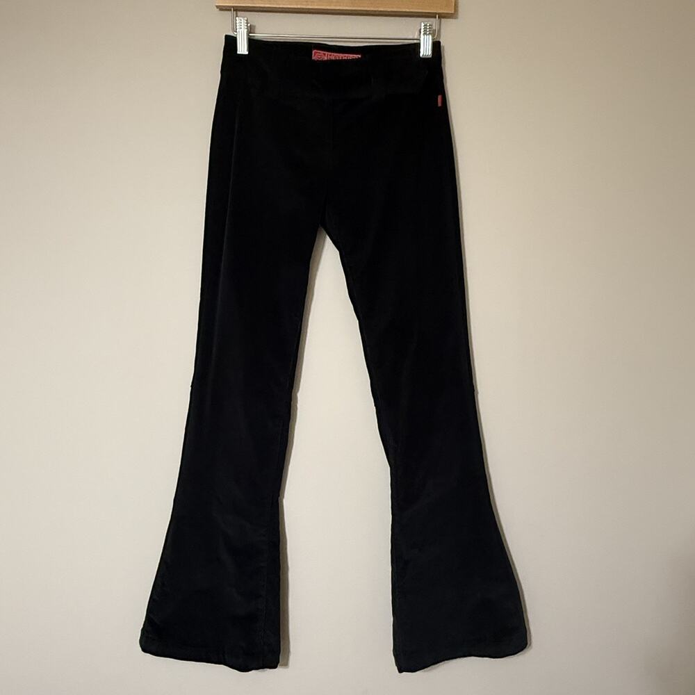 VTG Y2k HOT KISS Flare Corduroy Pants SIZE 1 Zipper Whimsygoth Skater Low Rise